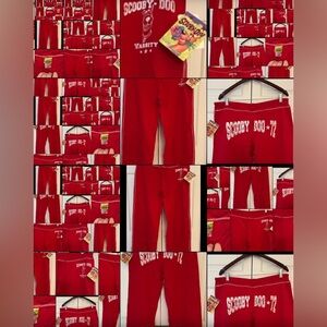 SCOOBY Red Scooby-Doo Pants Vintage LARGE NEW CARTOON NETWORK OFFICIAL LICENSE